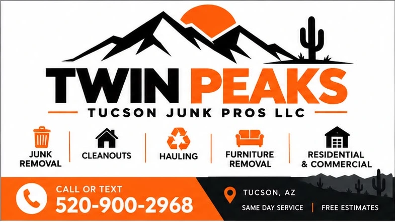 Twin Peaks business card showing services and 520-900-2968