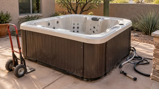 Hot Tub / Jacuzzi Removal service scene in Tucson