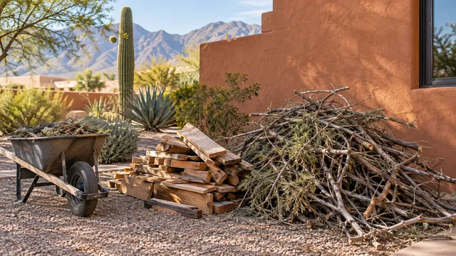 Yard Waste Removal service scene in Tucson
